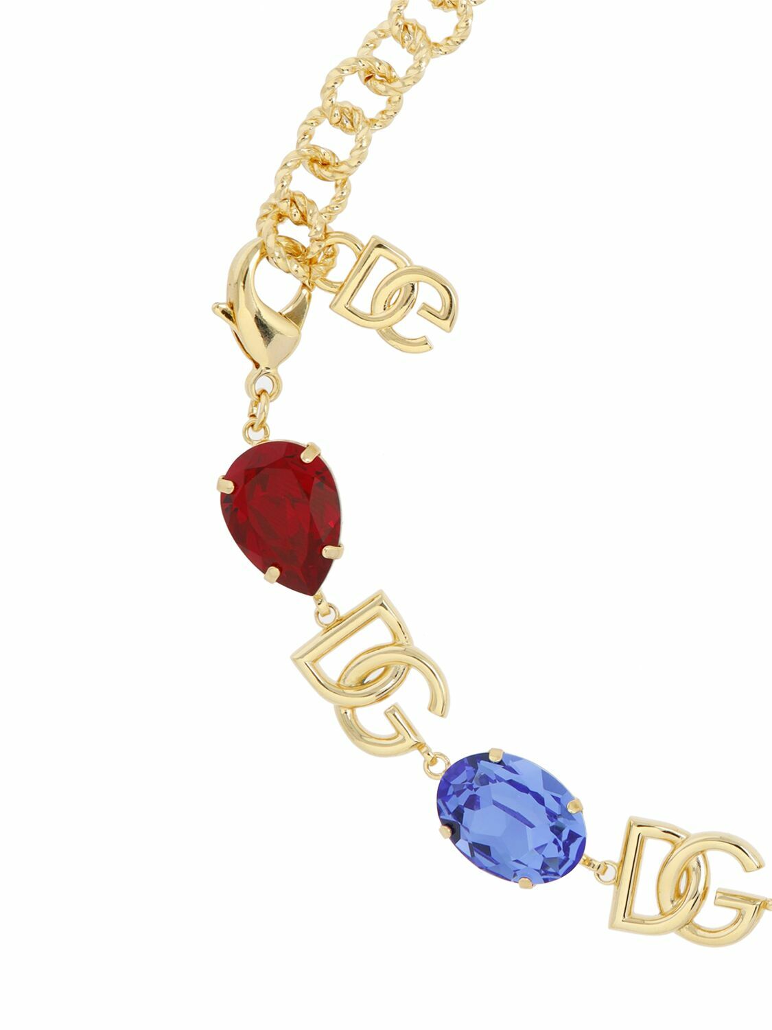 DOLCE & GABBANA Dg Logo Crystal Collar Necklace