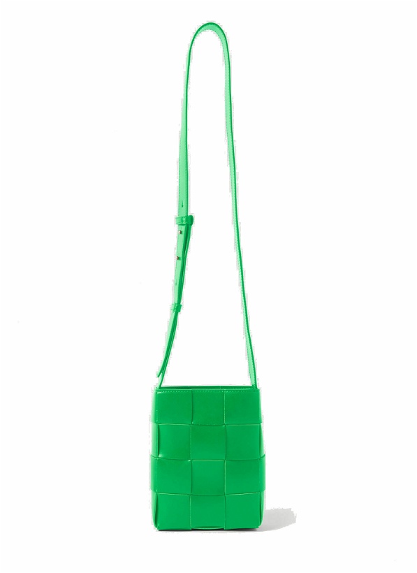 Photo: Intreccio Phone Pouch Crossbody Bag in Green