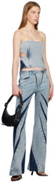 Dion Lee Blue Darted Jeans