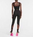 The Attico - Davie cutout jersey leggings