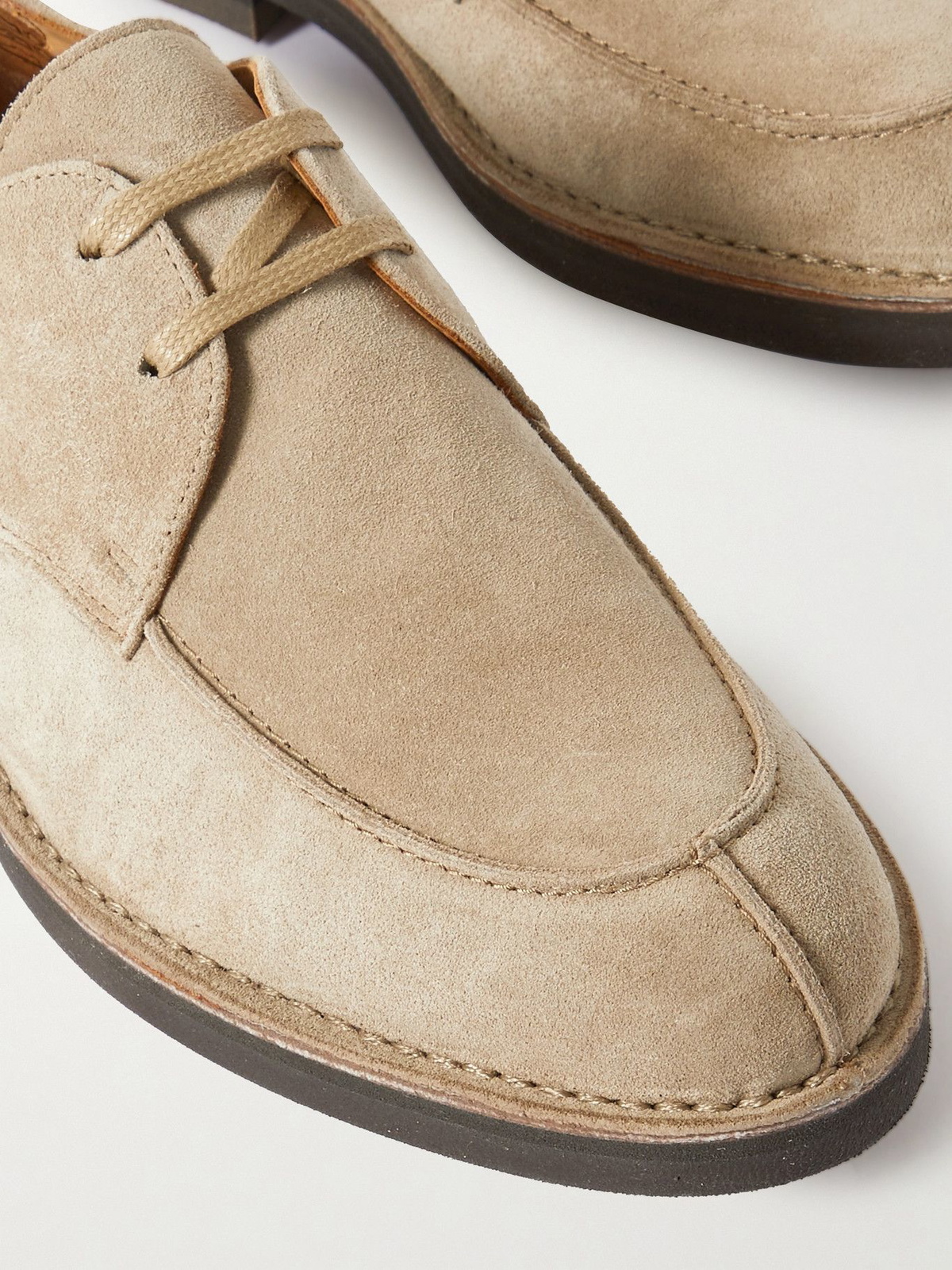 Suede Andrew Shoes Mr Andrew Split-Toe Suede Derby Shoes Neutrals Mr