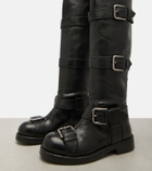Dolce&Gabbana Over-the-knee leather biker boots