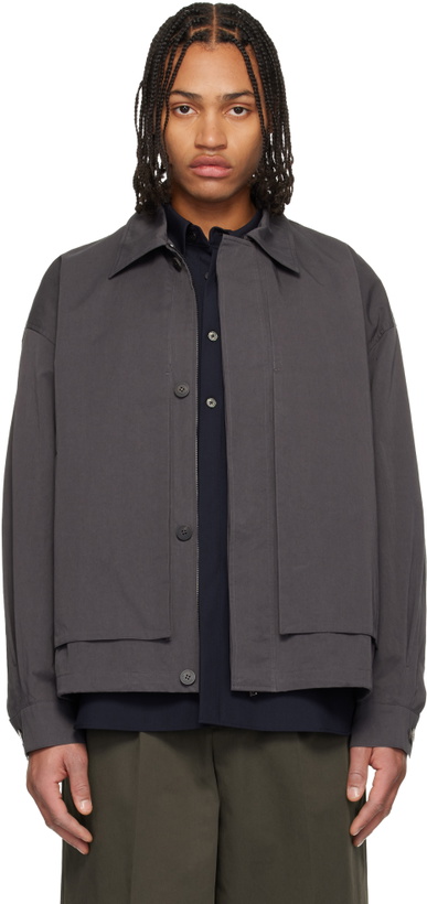Photo: LE17SEPTEMBRE Gray Cargo Pocket Jacket