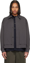 LE17SEPTEMBRE Gray Cargo Pocket Jacket