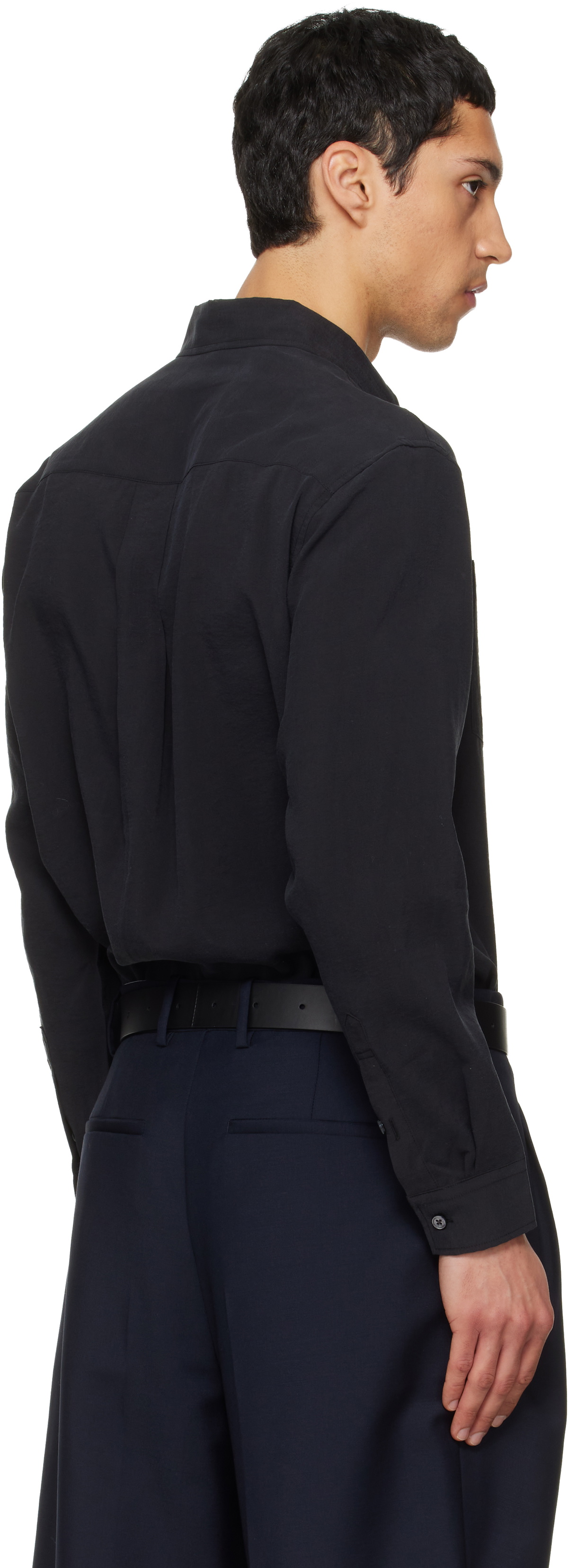 TONYWACK Black Silk Crepe Shirt