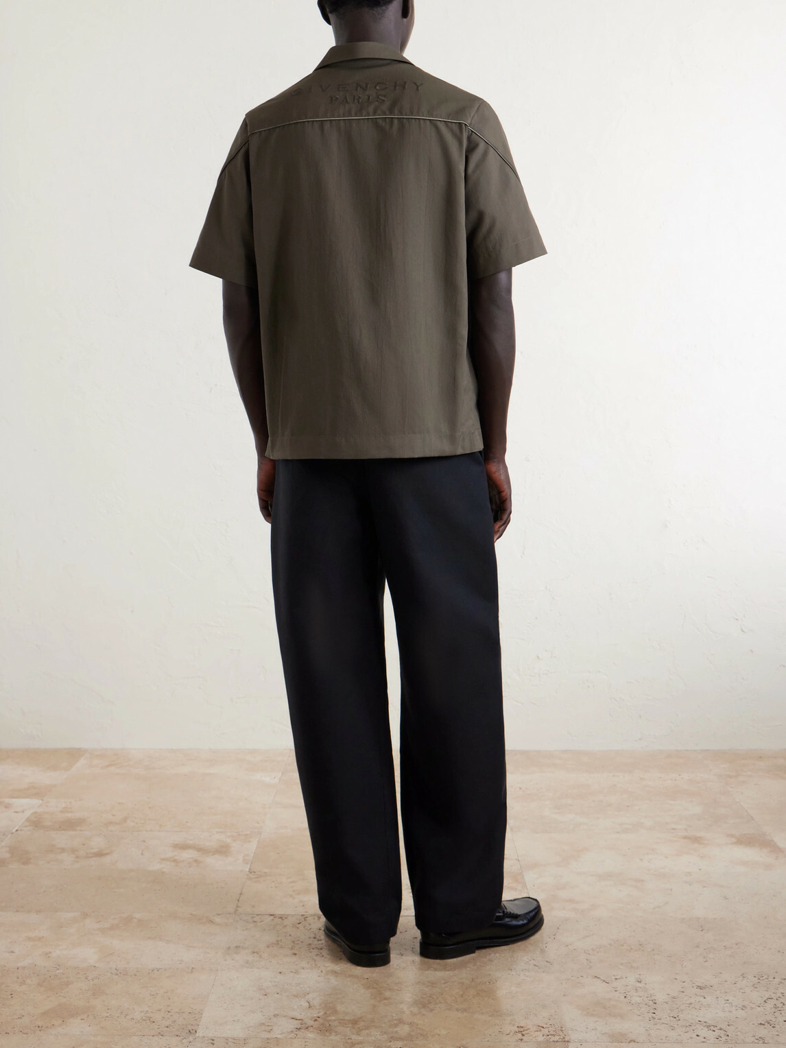 Givenchy - Recycled Woven Zip-Up Shirt - Brown