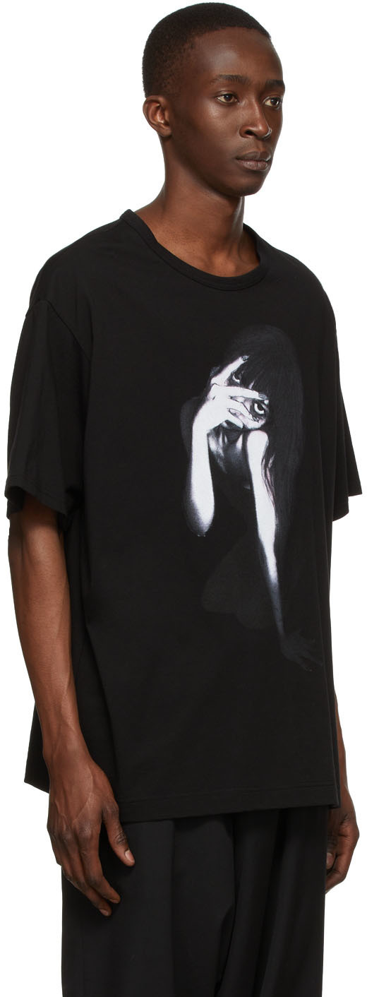 Yohji Yamamoto Black Cotton T-Shirt Yohji Yamamoto