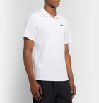 Nike Tennis - Slim-Fit NikeCourt Advantage Dri-FIT Jacquard Tennis Polo Shirt - White