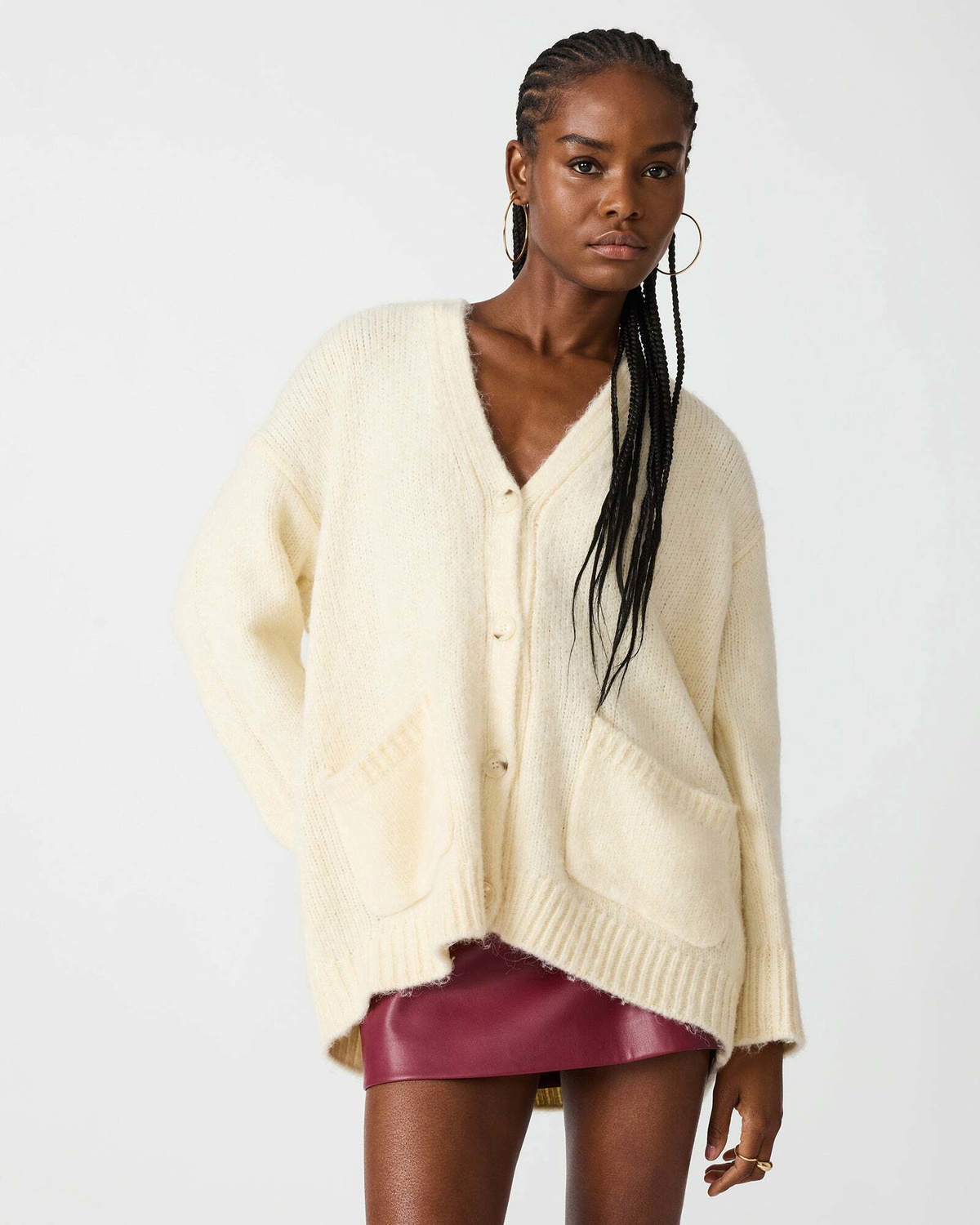 Steve Madden Finley Sweater in Cream
