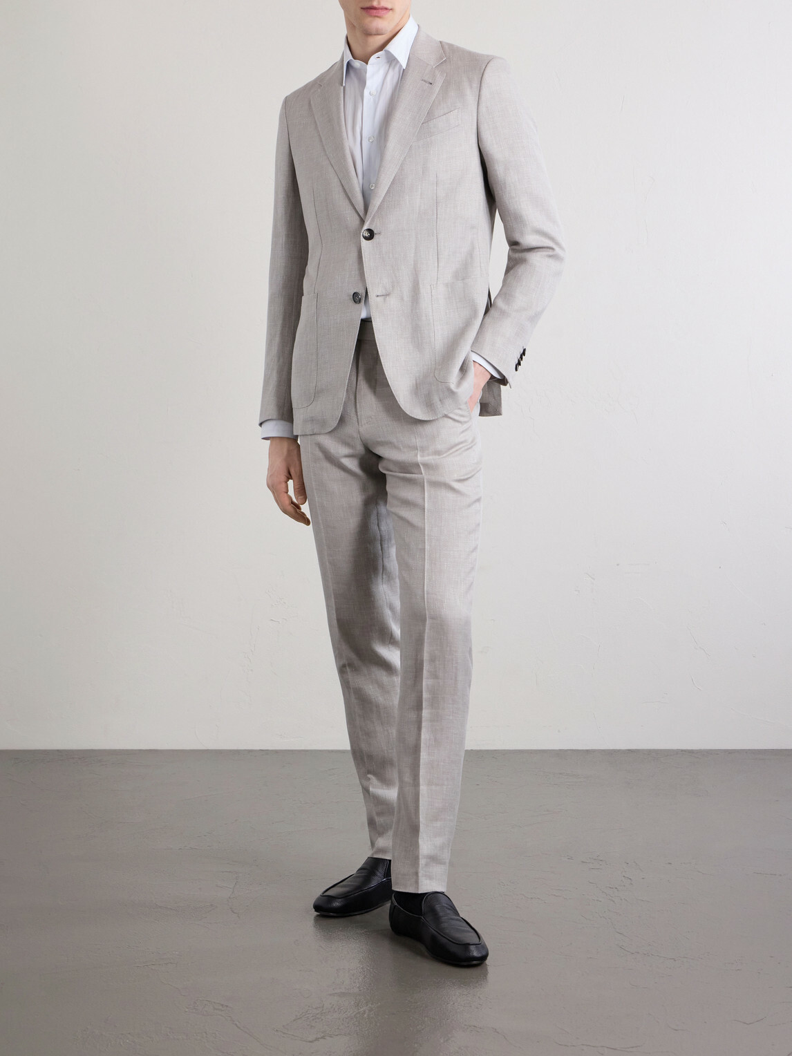 Zegna - Wool, Linen and Silk-Blend Suit Jacket - Gray