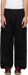 C.P. Company Black Micro-Reps Boxy Lens Cargo Pants