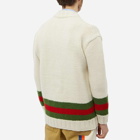 Gucci Men's GRG Knitted Cardigan in Off White