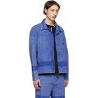 Craig Green Blue Acid Wash Line Stitch Worker Jacket