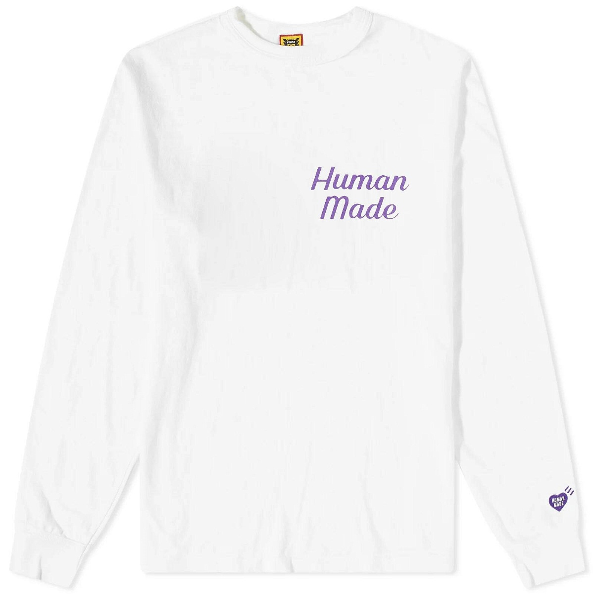 Human Made Men's Long Sleeve Flamingo T-Shirt in White Human Made