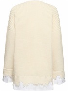 MM6 MAISON MARGIELA - Wool Blend Ribbed Crewneck Sweater