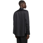 Comme des Garcons Homme Plus Black Broadcloth Cut-Out Shirt