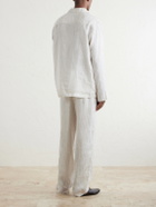Derek Rose - Milan 31 Printed Linen Pyjama Set - Neutrals