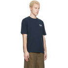 Maison Kitsuné Navy 'Maison Kitsuné' Handwriting Comfort T-shirt