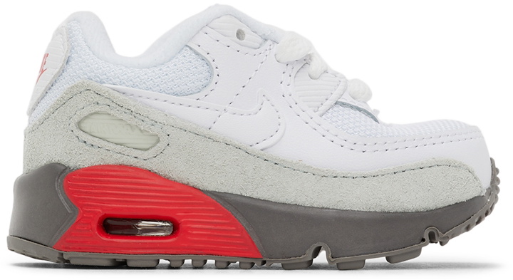 Photo: Nike Baby White Air Max 90 LTR Sneakers