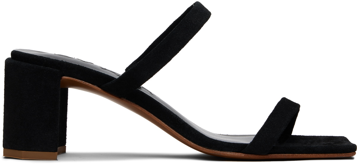 BY FAR Black Tanya Heeled Sandals