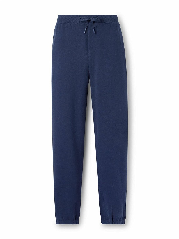 Photo: Lululemon - Steady State Straight-Leg Cotton-Blend Jersey Sweatpants - Blue