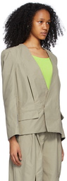 BARRAGÁN Beige Open Sleeve Blazer