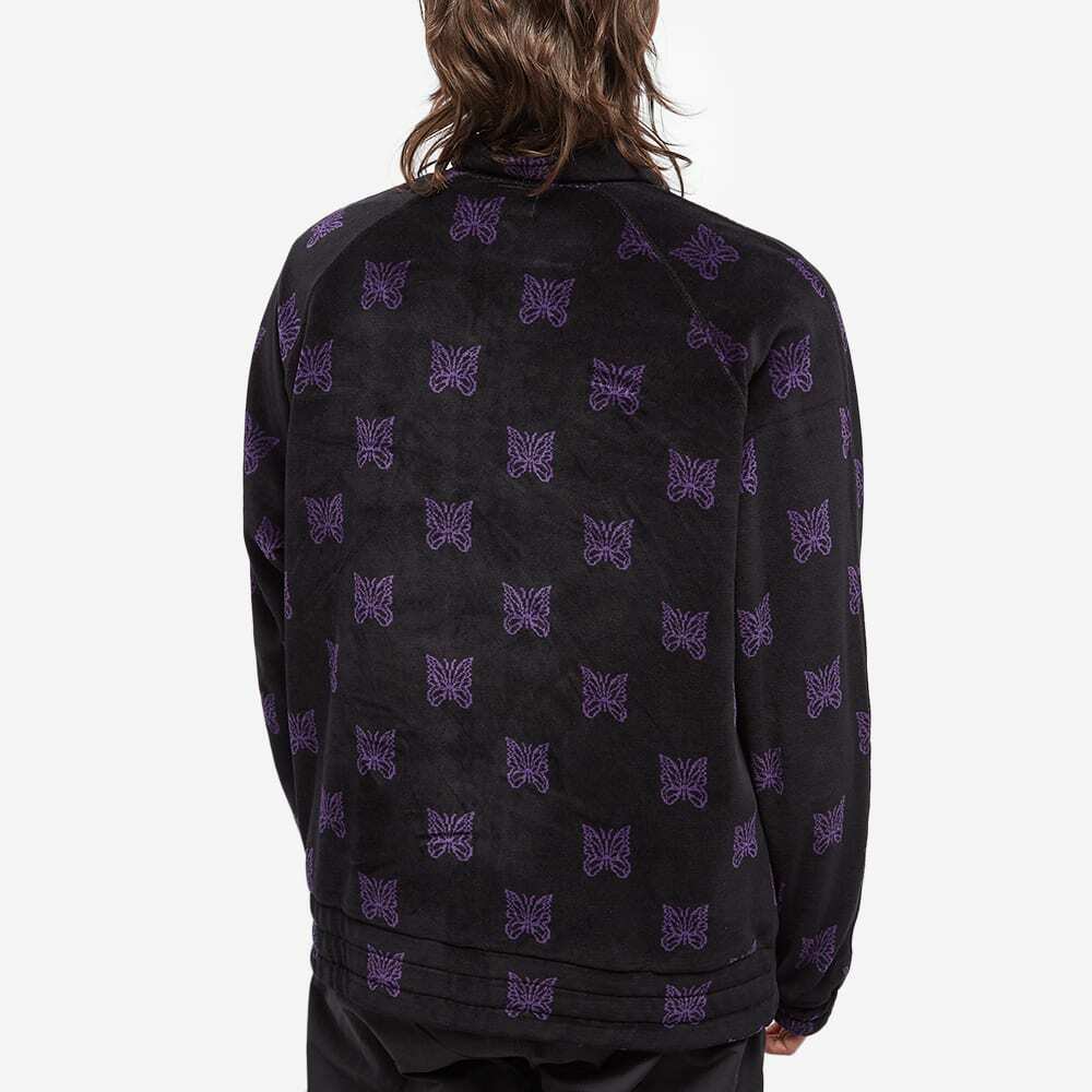 Needles Men's Velour Papillion Track Jacket in Black/Purple