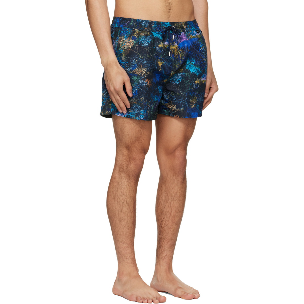 Paul Smith Blue Engrained Blue Swim Shorts