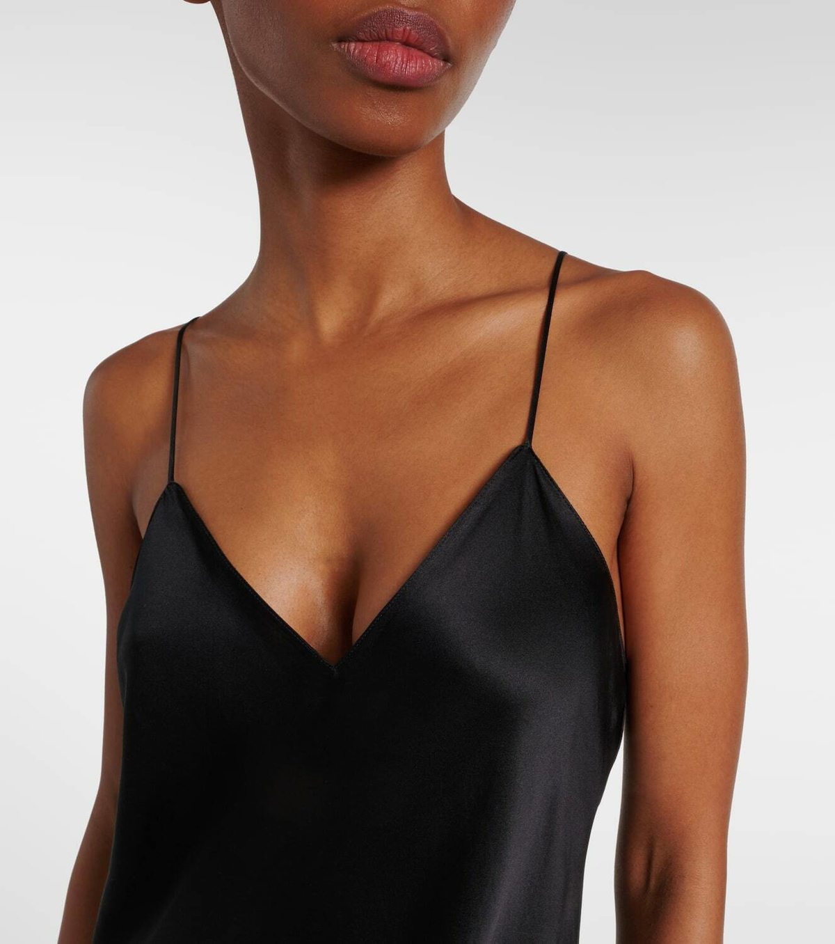 The Row Kolara lace-trimmed silk satin slip dress The Row The Row Kolara lace-trimmed silk satin slip dress The Row