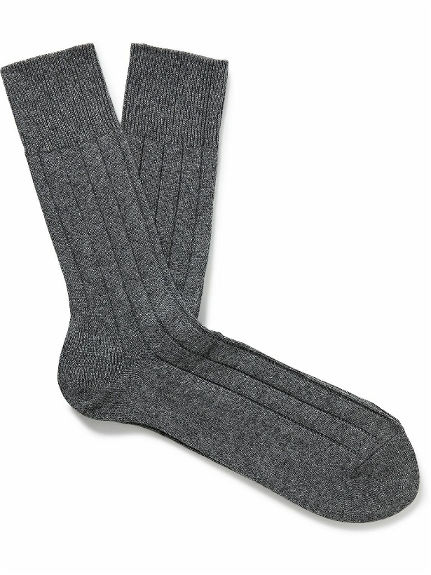 Photo: Falke - Lhasa Ribbed-Knit Socks - Gray