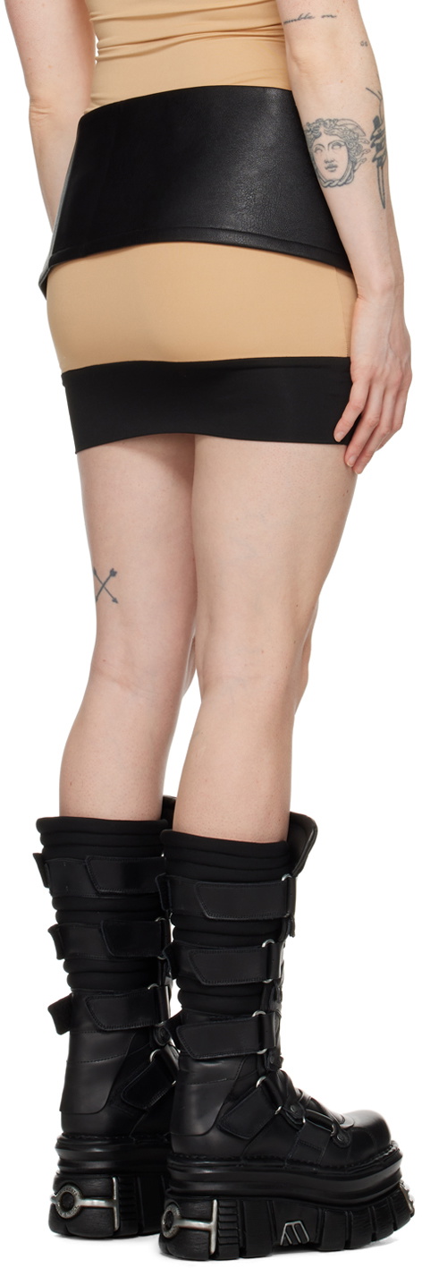 Raga Malak Black Out Faux-Leather Miniskirt