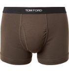 TOM FORD - Stretch-Cotton Jersey Boxer Briefs - Green