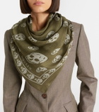 McQueen Printed silk scarf