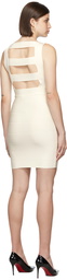 Herve Leger White Square Neck Strappy Icon Dress