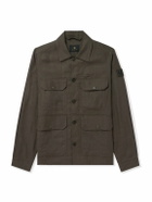 Belstaff - Forge Logo-Appliquéd Linen Overshirt - Green