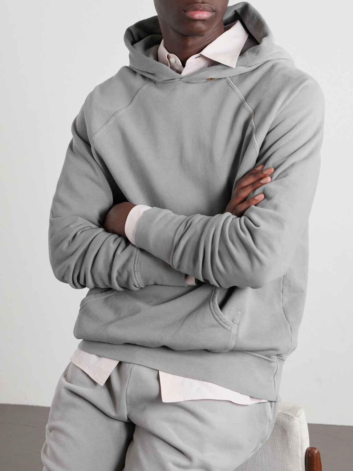 Les Tien - Cotton-Jersey Hoodie - Gray Les Tien