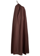 Matteau One-shoulder Cotton-blend Maxi Dress Burgundy