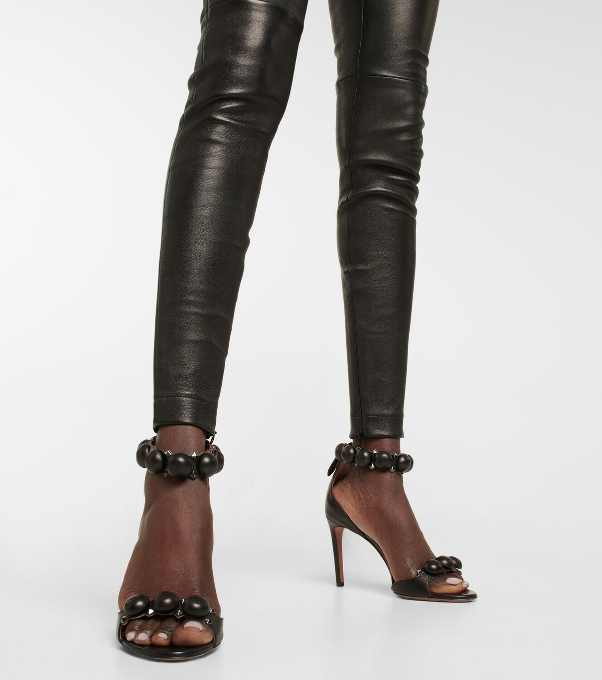 Alaïa La Bombe 90 leather sandals ALAÏA