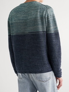 Inis Meáin - Ombré Donegal Linen Sweater - Blue