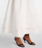 Róhe Embroidered cotton poplin maxi skirt