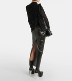 Rick Owens Draped cotton jersey top