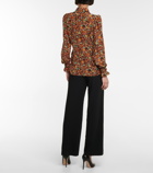 Victoria Beckham - Floral ruffle-trimmed silk blouse