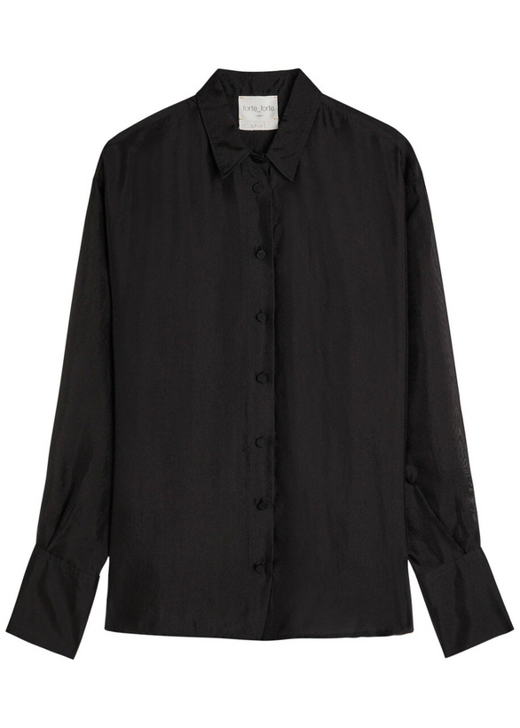 Photo: Forte_forte Semi-sheer Organza Shirt Black