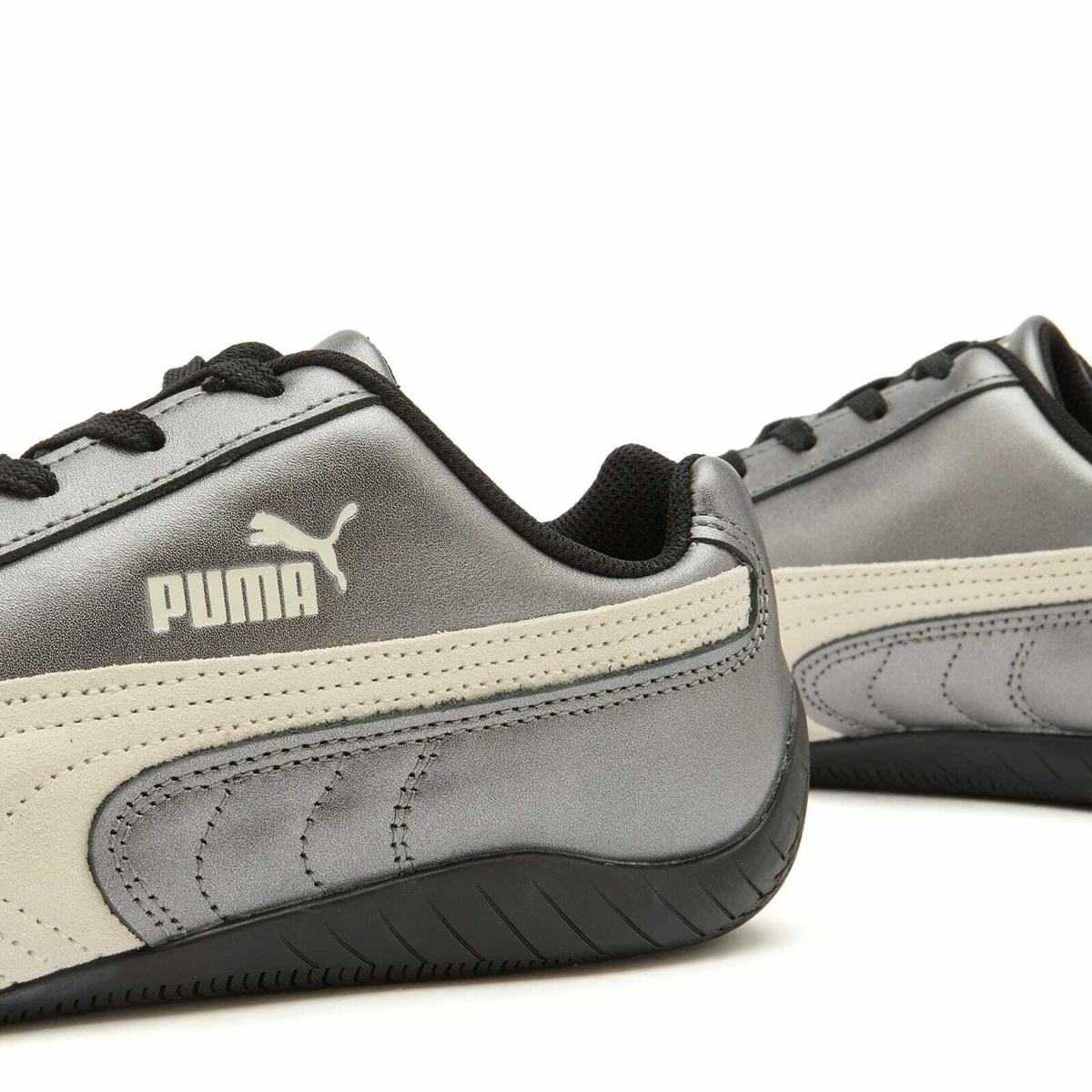 Puma Speedcat Metallic Sneaker in Black/Warm White