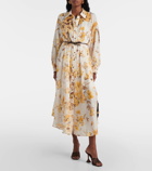 Zimmermann Ottie floral ramie shirt dress