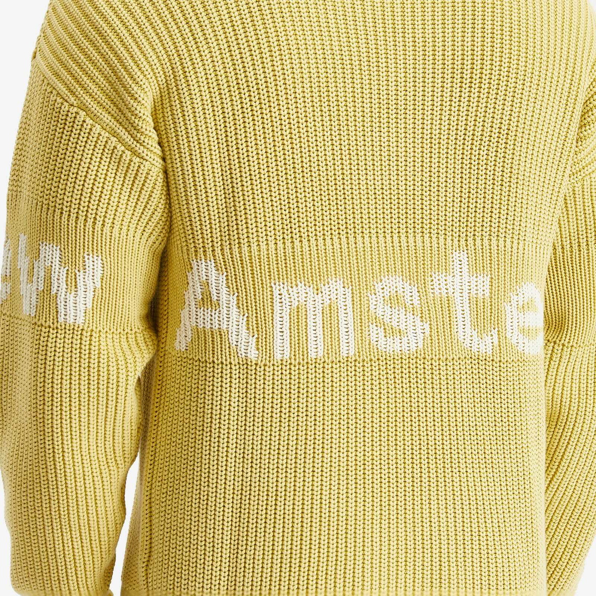 New Amsterdam Surf Association Men's Logo Crew Knit Sweater in Apple Green