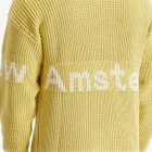 New Amsterdam Surf Association Men's Logo Crew Knit Sweater in Apple Green