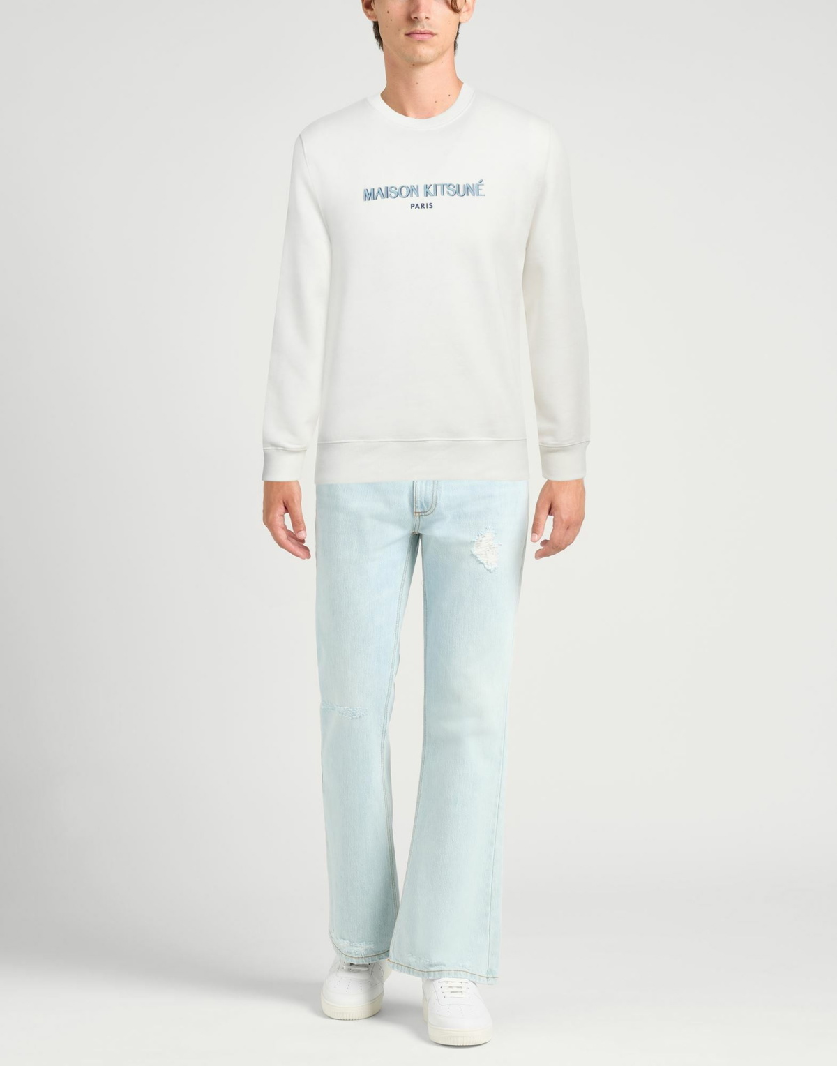 Maison Kitsuné Mens Sweatshirt in Off white