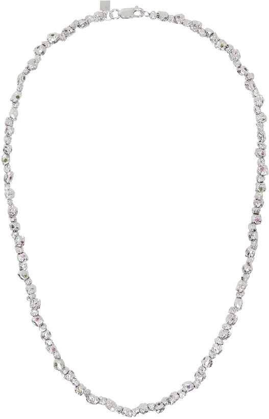 Photo: Veneda Carter SSENSE Exclusive Silver VC025 Signature Gem Stone Necklace