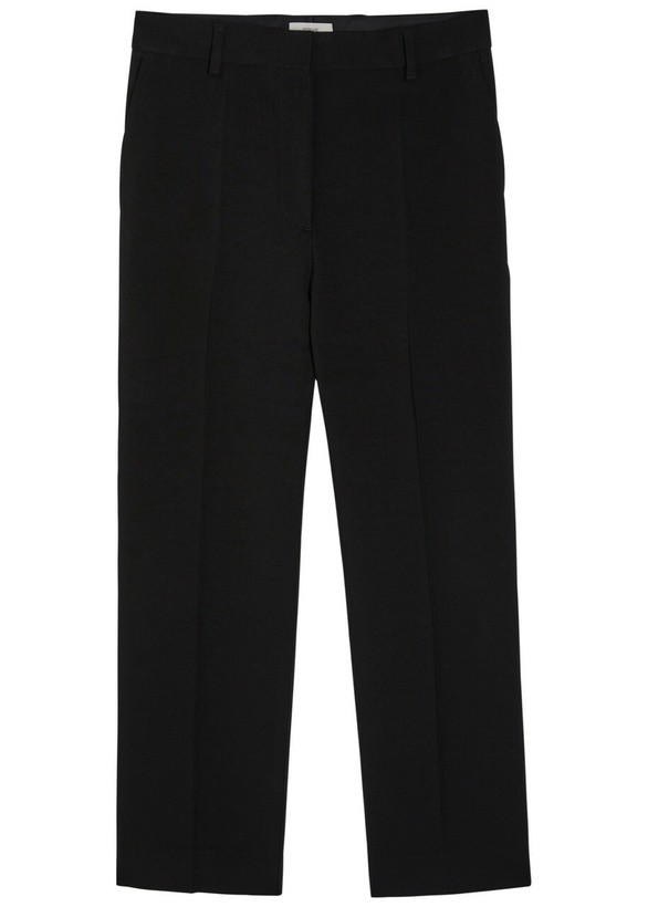 Photo: Toteme Cropped Straight-leg Trousers Black